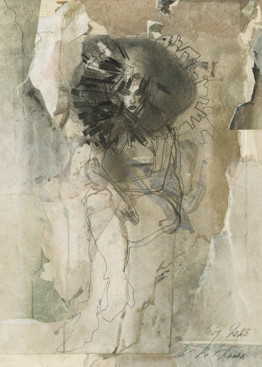 Einsame Figur | Leinwand