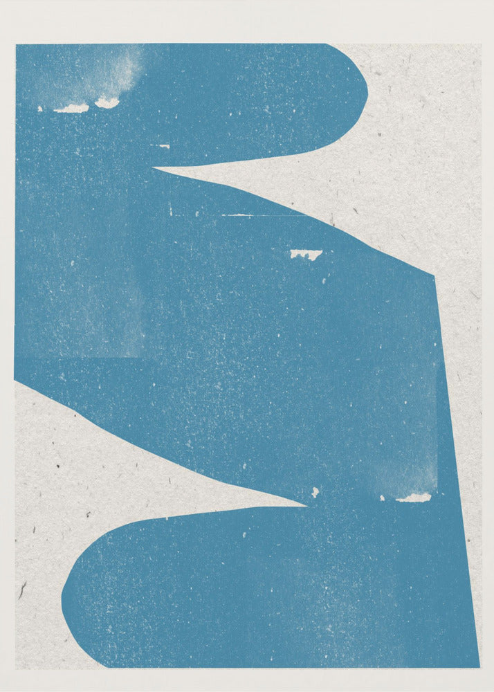Blaue abstrakte Kurve | Poster