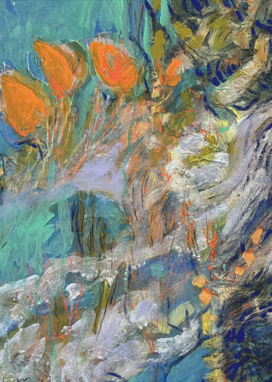 Lebendiger Blumentraum | Leinwand