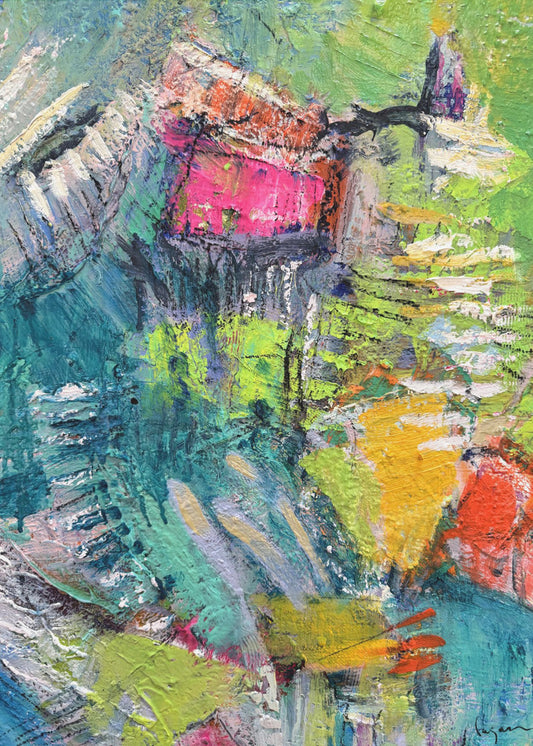 Expressionistisches farbenfrohes Abstraktes | Leinwand