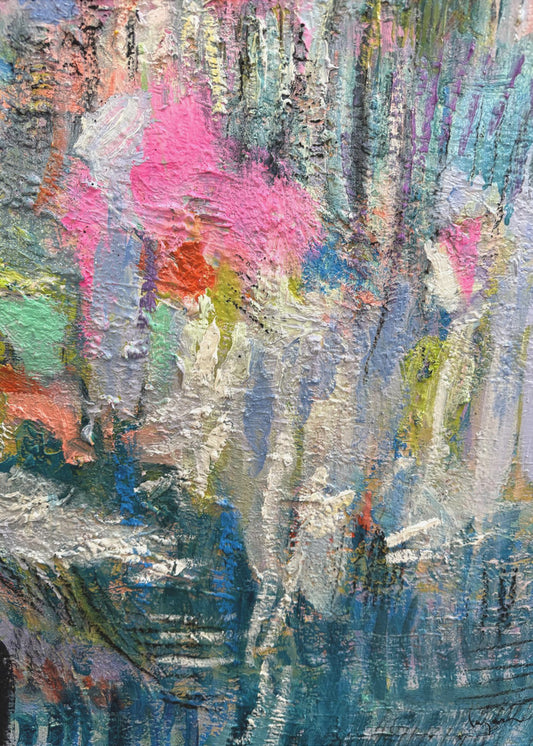 Expressionistisches farbenfrohes Abstraktes | Leinwand