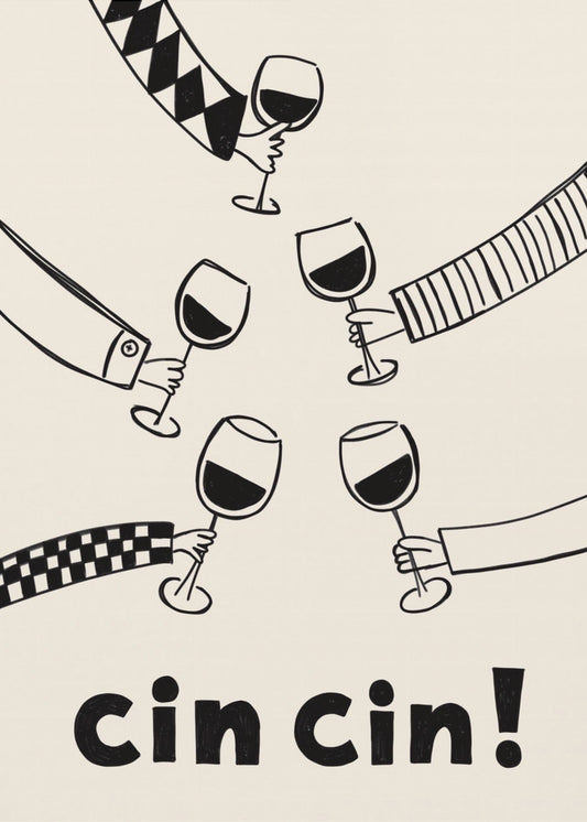 Cin cin! Weinparty mit Freunden | Leinwand