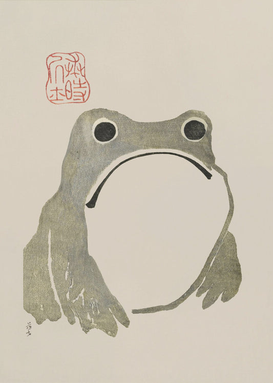Mürrischer Frosch I Original | Leinwand