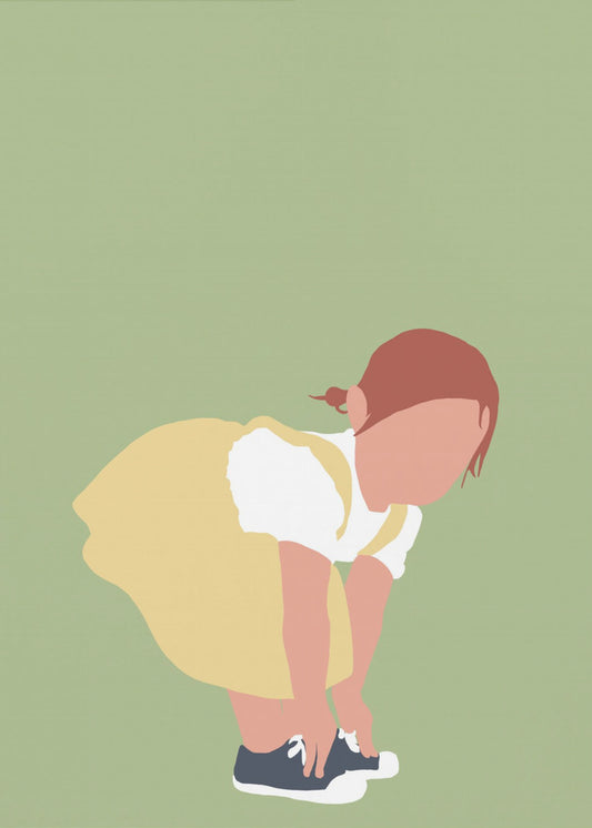 Lilou – Silhouette eines rothaarigen Mädchens | Poster