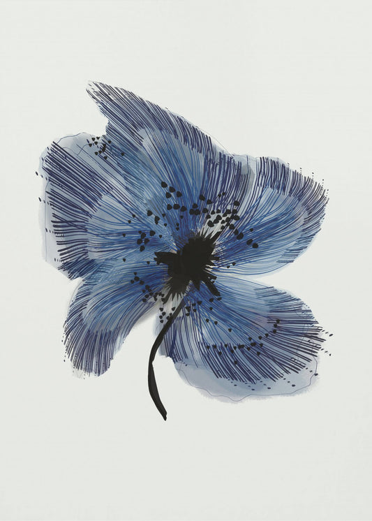 Blaue Blume 3 | Leinwand