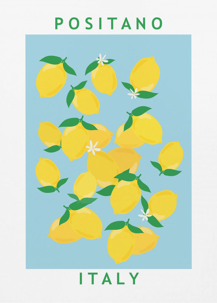 Zitronen Blumenmarkt | Leinwand