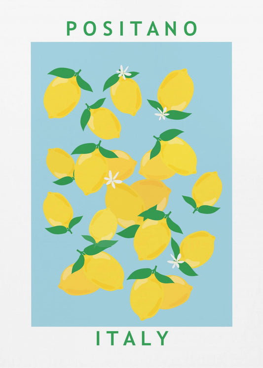 Zitronen Blumenmarkt | Leinwand