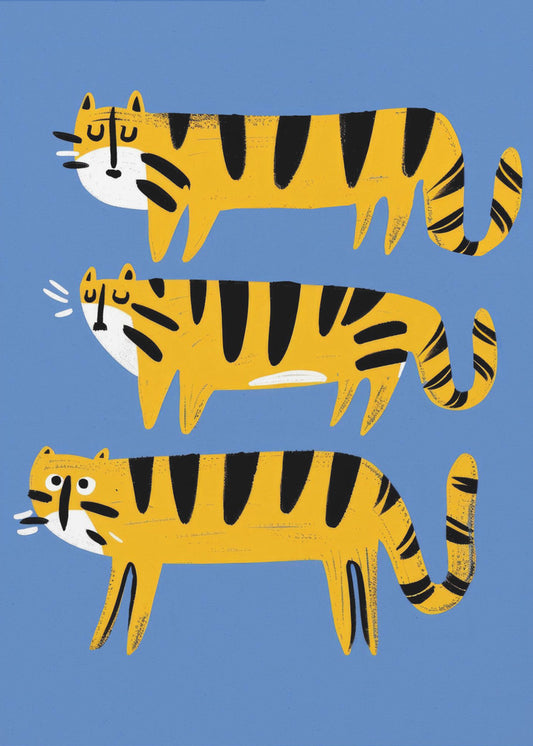Tiger Trio Parade | Leinwand