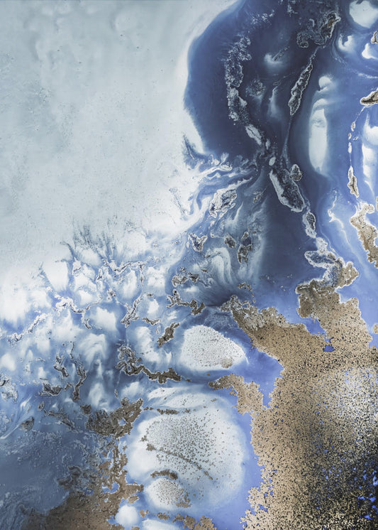 Zen Art 'Ocean Wave Waltz 2' - Aquarellwellen | Leinwand