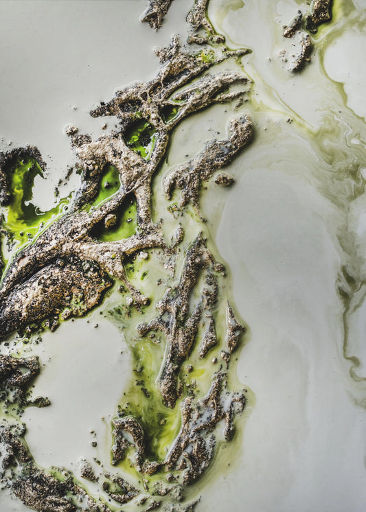 Zeitgenössische Kunst – Olive Enigma – Grüner Akzent | Poster