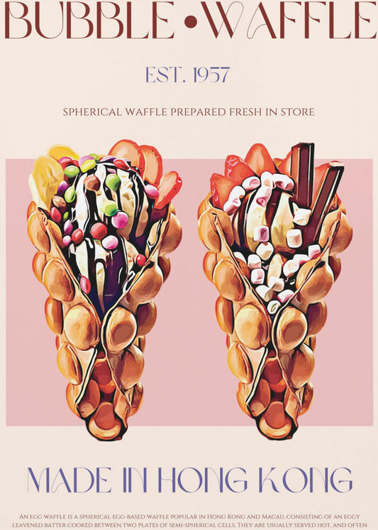 Bubble Waffle Delight | Leinwand