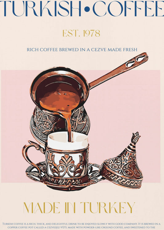 Türkischer Kaffeedruck | Leinwand