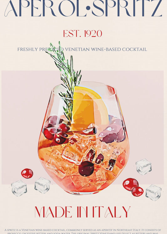 Aperol Spritz Cocktail | Leinwand