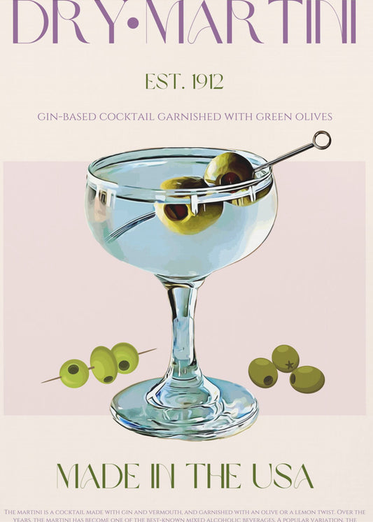 Klassischer Martini-Anhänger | Leinwand