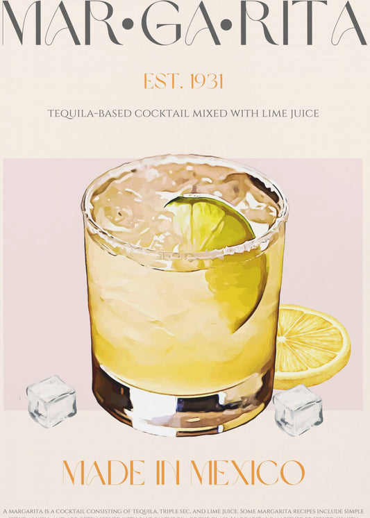 Margarita-Druck Cocktail | Leinwand