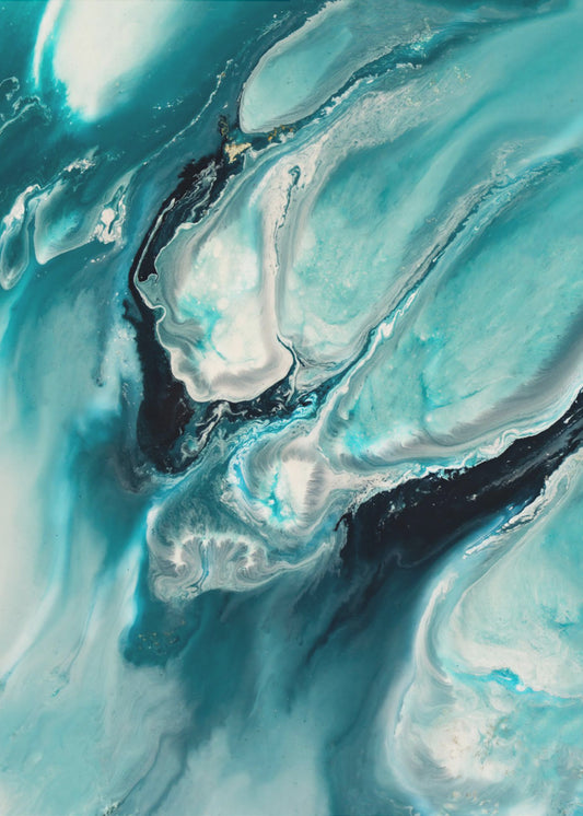 Ocean Teal Aqua Türkis "Ocean Teal" | Leinwand