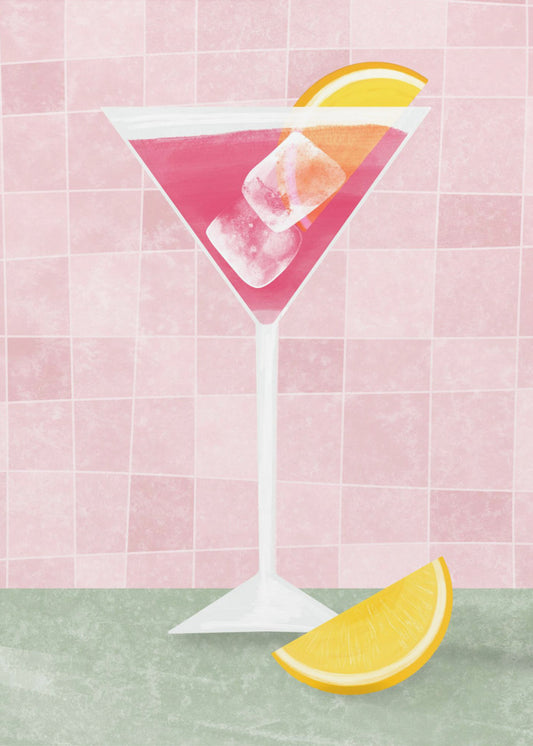 Rosa Cocktail | Leinwand