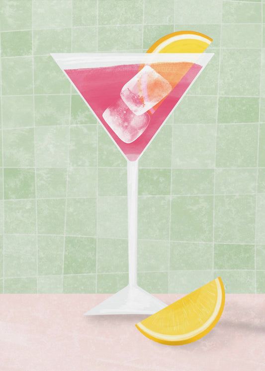 Rosa Cocktail | Leinwand