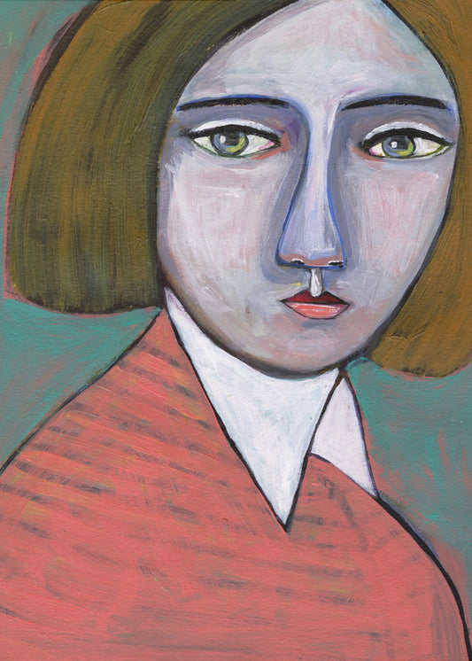 Pullover „Dame im Melonenmuster“ | Leinwand