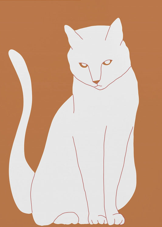 Weiße und orange Katze | Leinwand