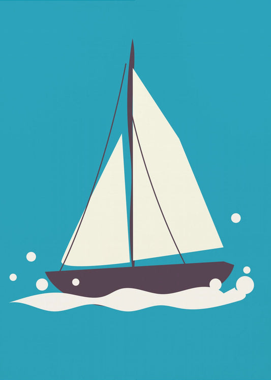 Segelboot auf dem Meer | Poster