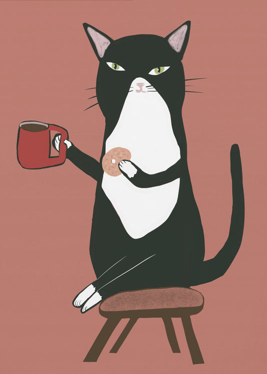 Kaffeekatze | Leinwand