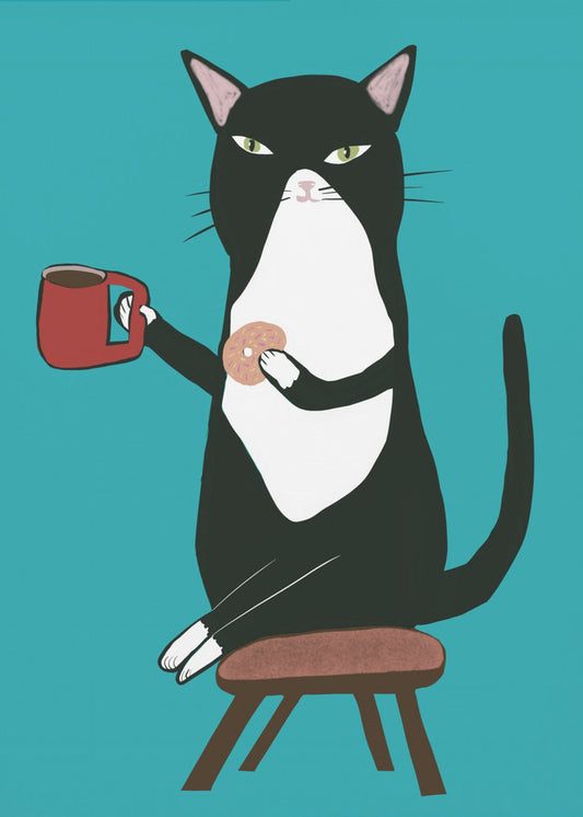 Kaffeekatze | Leinwand