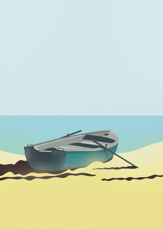 Boot am Strand | Poster