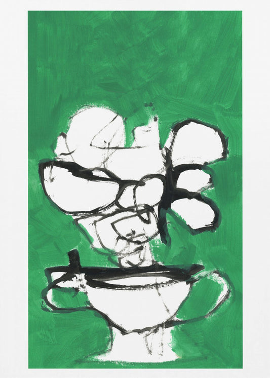 Die Linie des Überflusses: Obst-Blumen-Schale 1 | Poster