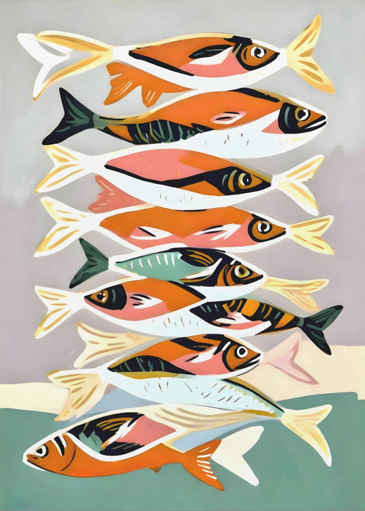 Stilisierter Fisch | Leinwand