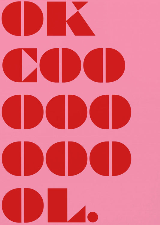 Fettgedruckte geometrische Botschaft | Poster