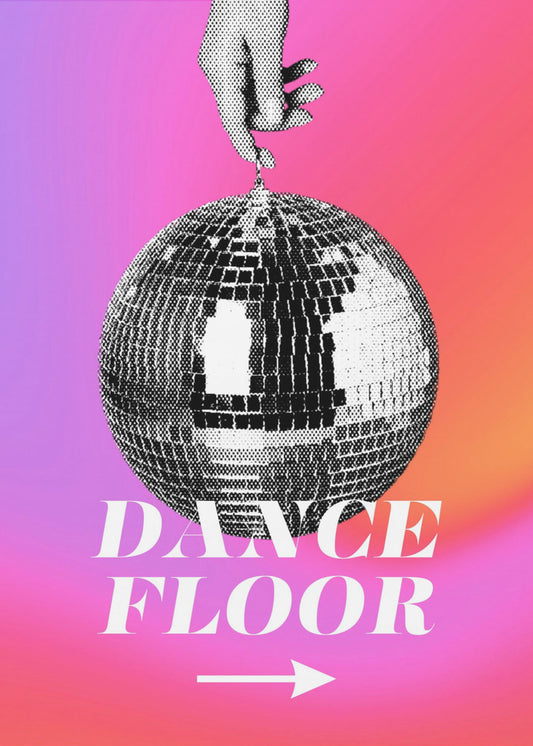 Monochrome Discokugel | Poster