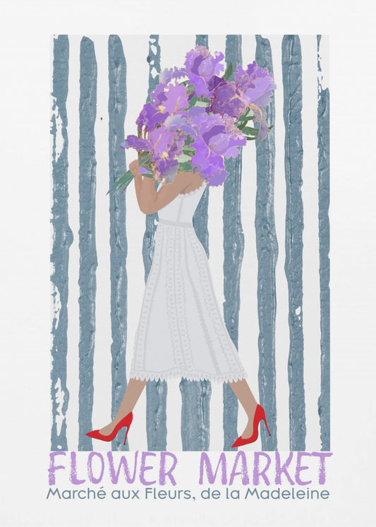 Blumenmarkt Marche aux fleurs Paris | Poster