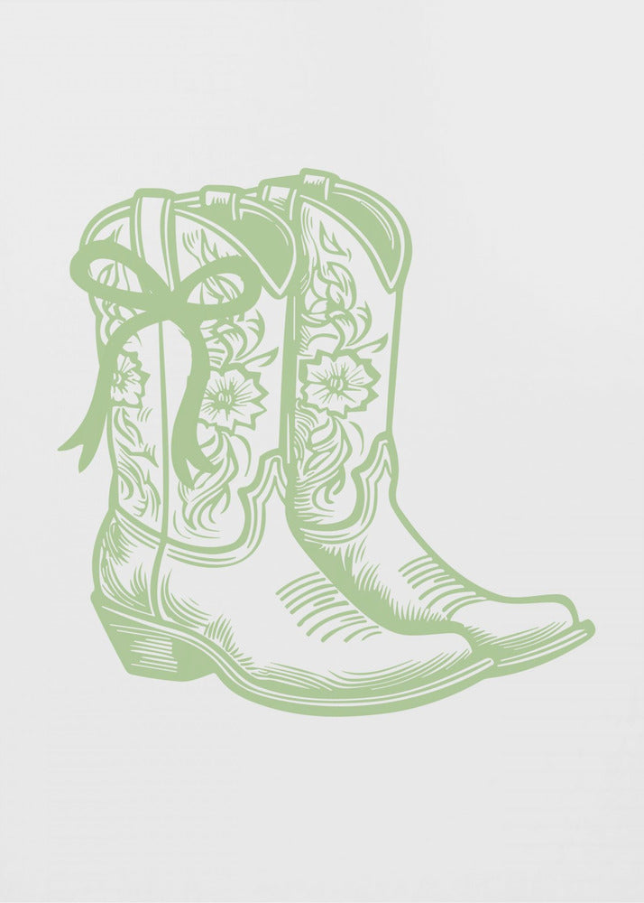 Cowboystiefel mit Blumenmuster | Canvas