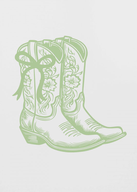 Cowboystiefel mit Blumenmuster | Canvas