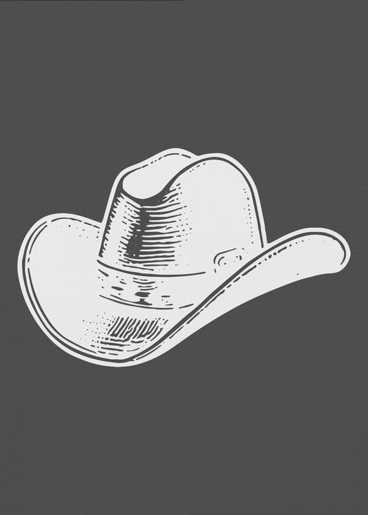 Schwarzer Cowboyhut | Leinwand