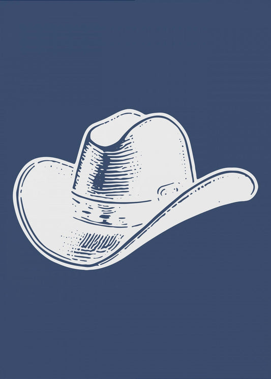 Marineblauer Cowboyhut | Poster