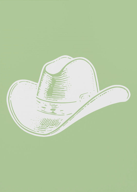 Salbeigrüner Cowboyhut | Poster