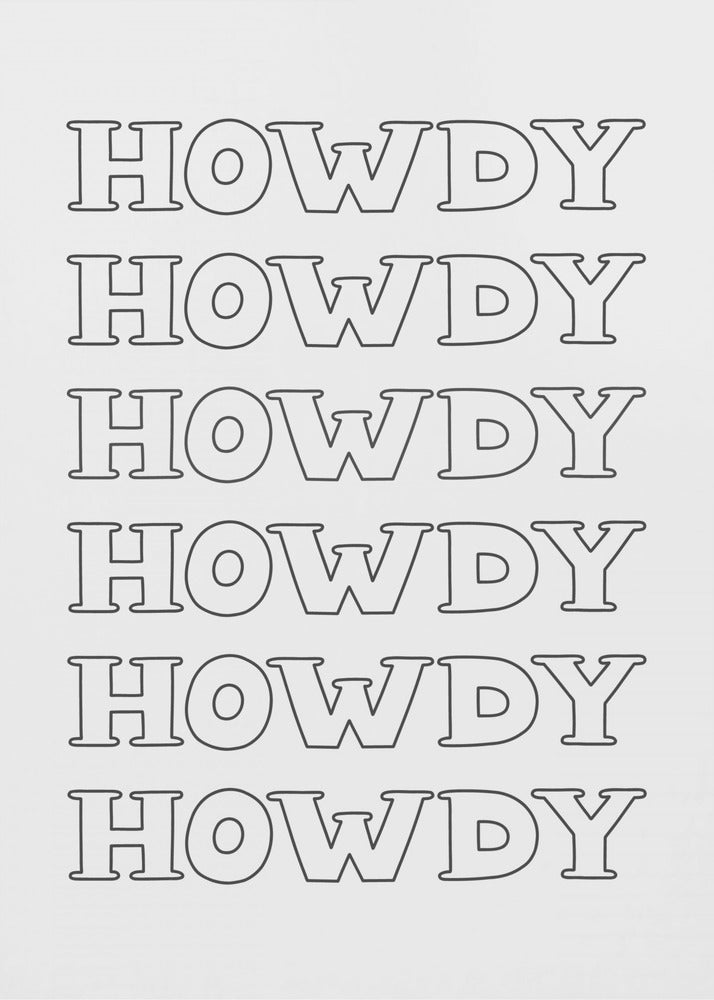 Schwarzes Howdy | Poster