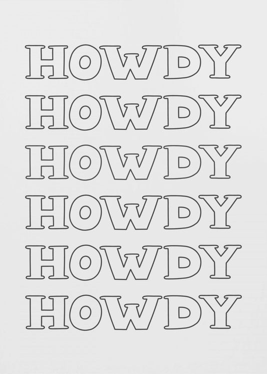 Schwarzes Howdy | Poster