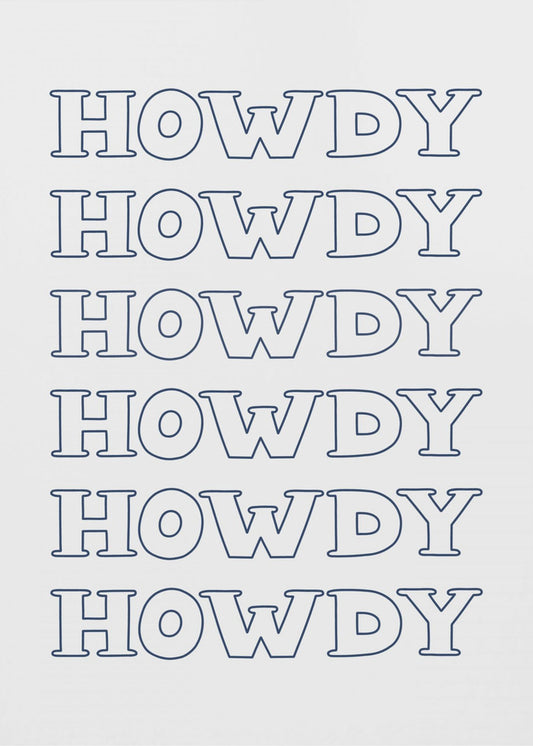 Marineblaues Howdy | Poster