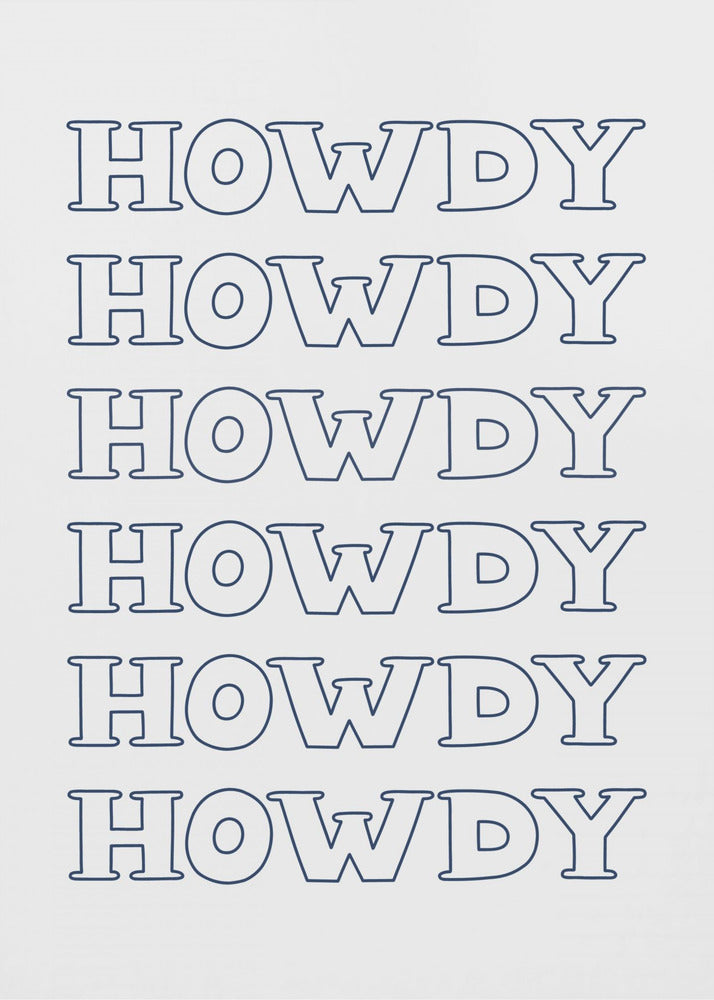 Marineblau Howdy | Leinwand