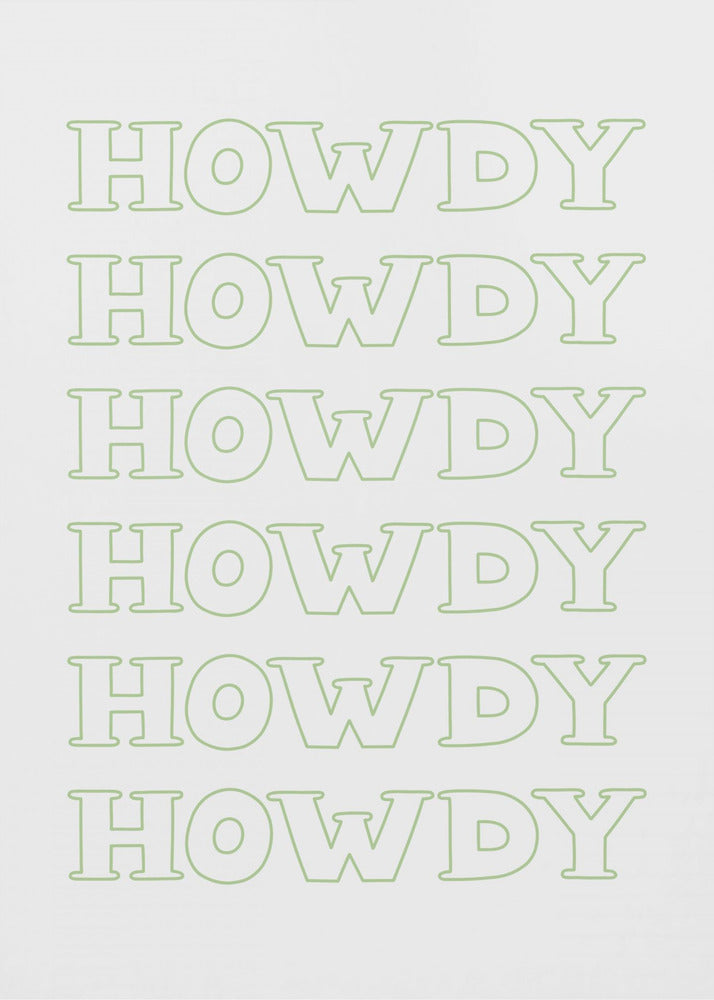 Salbeigrünes Howdy | Poster
