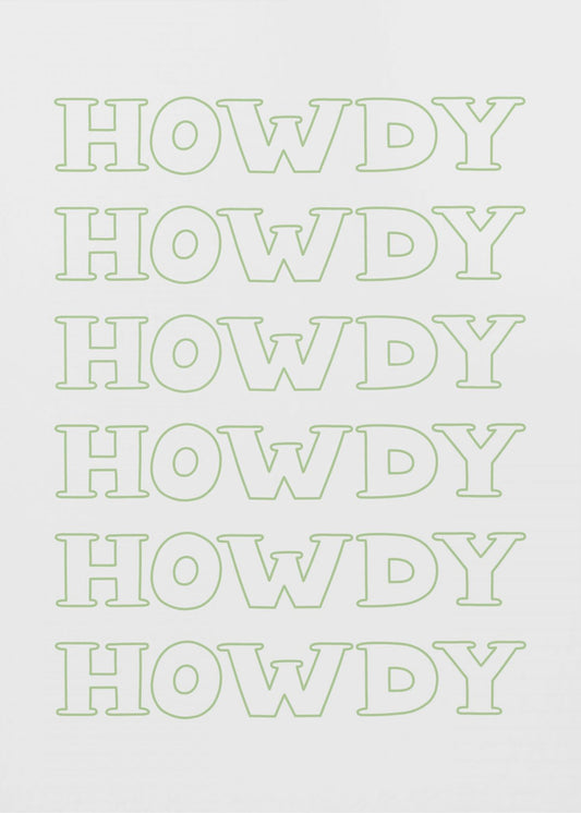 Salbeigrünes Howdy | Poster