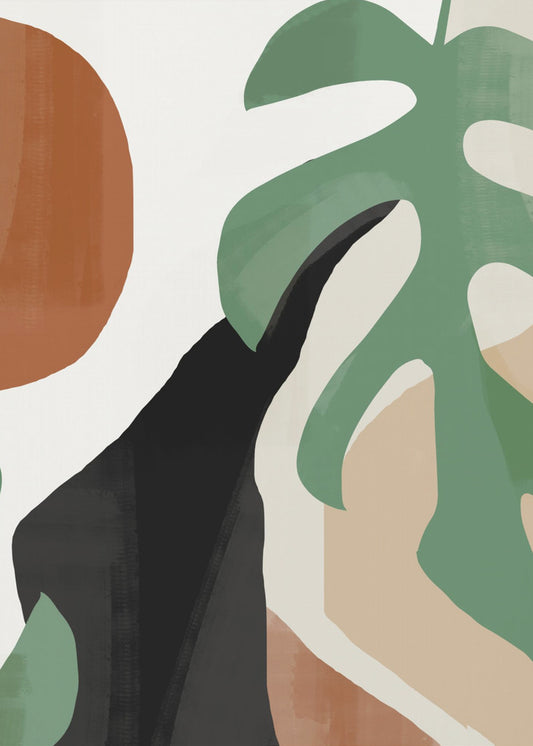Abstrakte Kunst Tropische Blätter | Poster