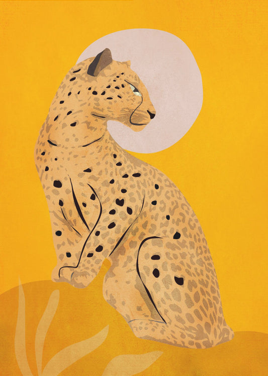Goldener anmutiger Gepard | Leinwand