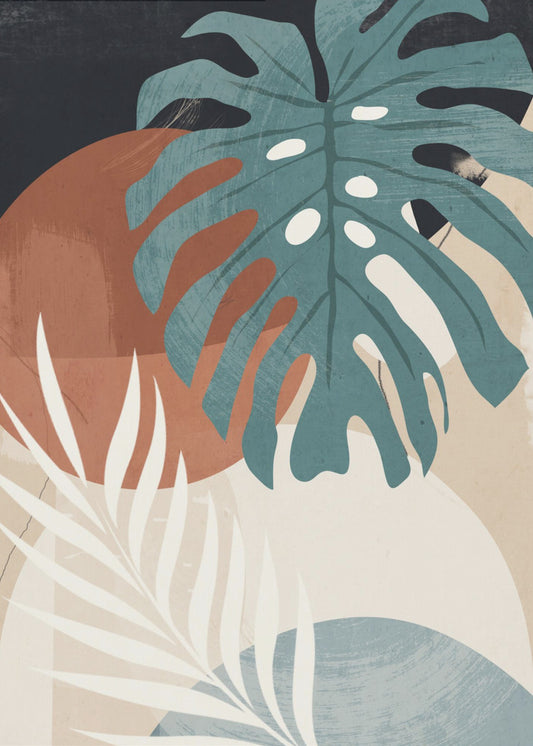 Abstract Art Tropical Leaves | Poster