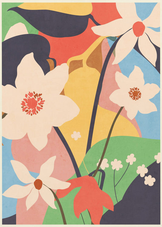 Abstract Art Landscape Flowers | Canvas