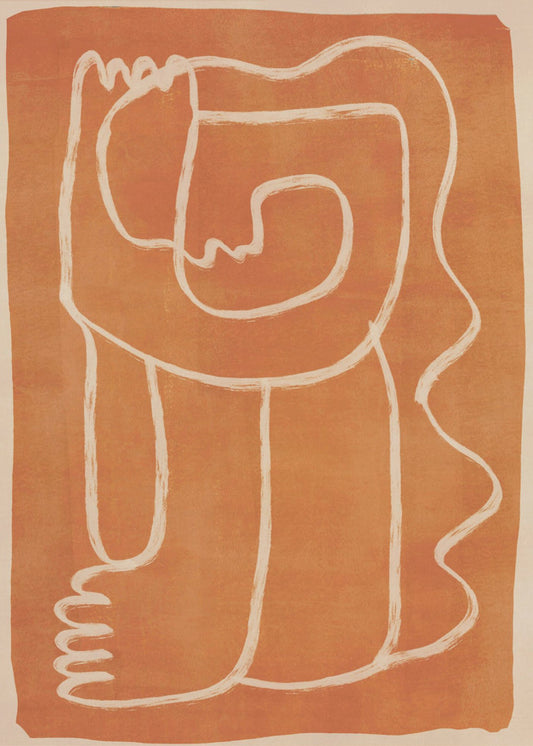 Abstrakte Linienkunst Figur | Poster
