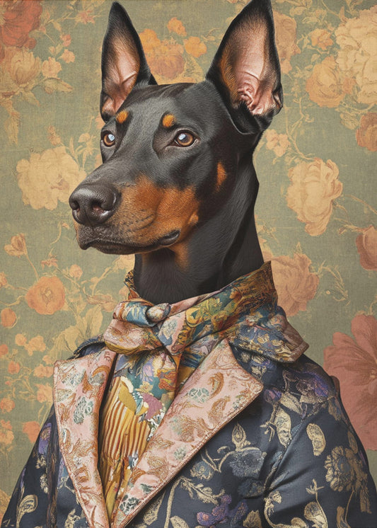 Der vornehme Dobermann | Leinwand